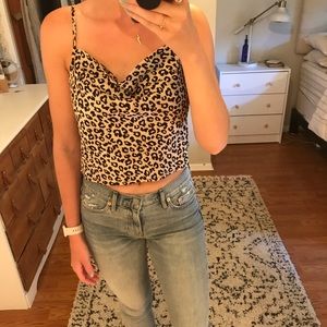 Forever 21 Cropped Silk Tank Top